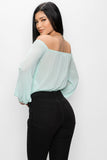 V-cut Front Off Shoulder Bodysuit