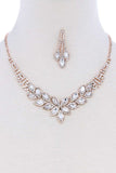 Multi Rhinestone Zircornia Necklace Bracelet And Earring Set