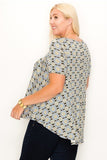 Plus Size Multi Print Tunic Top