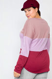 Plus Size Colorblock Soft Knit Top