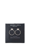 Heart Shape Circle Post Drop Earring