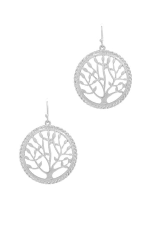 Stylish Circle Tree Drop Earring