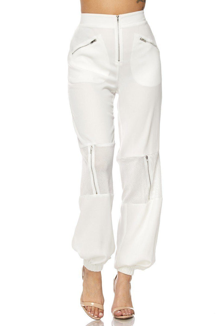 Mesh Knee Detail Pants