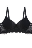 Push Up Velvet And Lace Bra