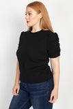 Ruched Short Sleeve Shirts