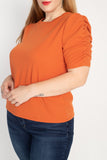 Ruched Short Sleeve Shirts