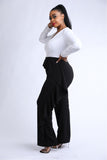 Ruffled Pant Detailed Color Block Jumpsuit