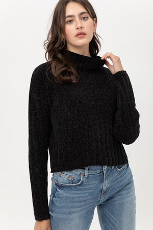 Mini Velvet Chenille Crop Sweater