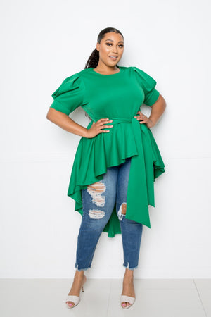 Hi-lo Peplum Top