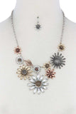 Mutli Color Flower Necklace