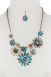 Mutli Color Flower Necklace