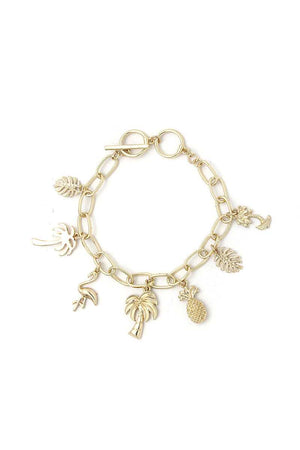 Chic Fashion Tropical Charm Drop Bracelet