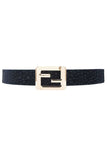 Leopard Fashion Square Letter Buckle Belt