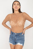 Sheer Floral Lace Bodysuit