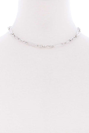 Metal Single Chain Short Necklace