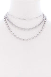 3 Layered Multi Metal Chain Necklace