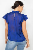 Short Sleeve Ruffle Shadow Top