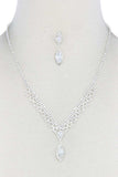 Marquise Shape Rhinestone Necklace