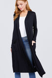 Open Front Long Cardigan