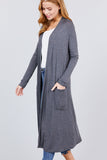 Open Front Long Cardigan