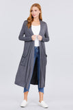 Open Front Long Cardigan