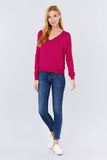 V-neck Back Cross Sweater