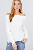 Off Shoulder Dolman Sleeve Sweater