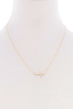 Blb Cross Dainty Metal Message Necklace