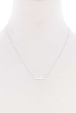 Blb Cross Dainty Metal Message Necklace