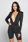 Deep V Neck Jumpsuit