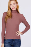 Turtle Neck Viscose Rib Sweater