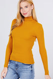 Turtle Neck Viscose Rib Sweater