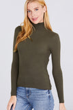 Turtle Neck Viscose Rib Sweater