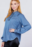 Frill Detail Tencel Top