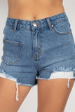 Heavy Distressed Raw Cut Shorts