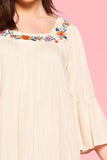 Light Up The Room With This Beautiful Floral Embroidered Shift Dress