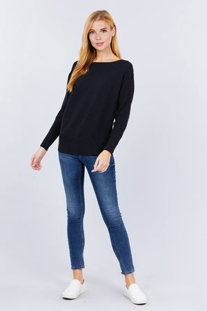 Dolman Boat Neck Sweater