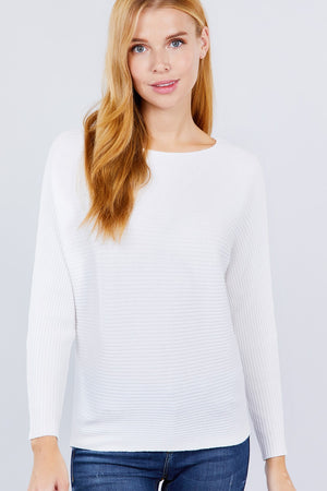 Dolman Boat Neck Sweater