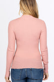 Mock Neck Viscose Sweater