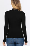 Mock Neck Viscose Sweater