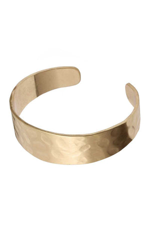 Hammered Metal Open Bangle Bracelet