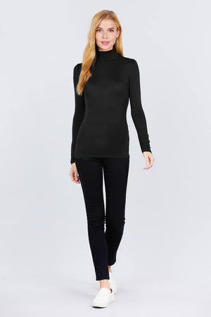 Turtle Neck Rayon Jersey Top