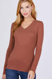 Cotton Jersey V-neck Top