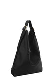 Smooth Textured Buckle Hobo Bag