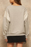 A French Terry Knit Graphic Sweatshirt