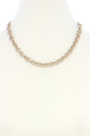 Circle Link Metal Necklace