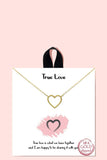 18k Gold Rhodium Dipped True Love Pendant Necklace