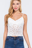 V-neck Scallop Lace Cami Top