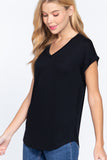 Dolman Slv V-neck Rayon Jersey Top