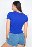 Twist-front Short Sleeve Top